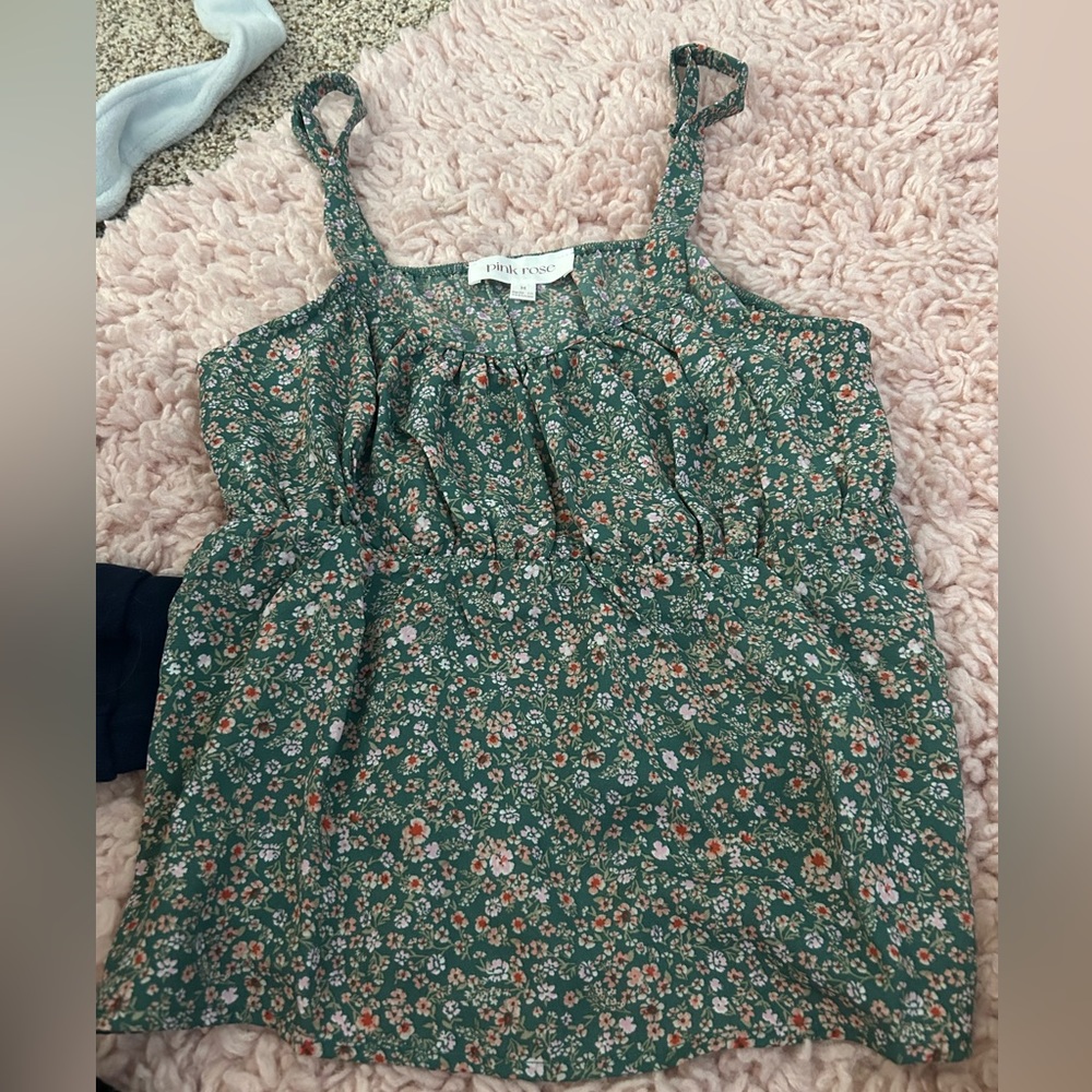 Pink Rose floral top